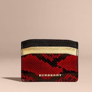 Burberry Snakeskin Card Holder